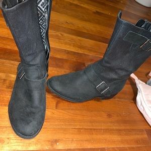 Black moto style boots